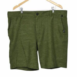 FarWest Men’s Casual Shorts Olive Green Size 40 Stretch Utility Safari
